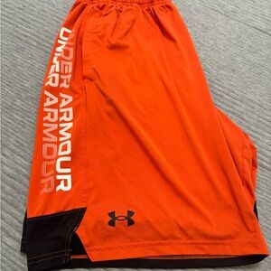 XL Orange/Black Under Armour Shorts